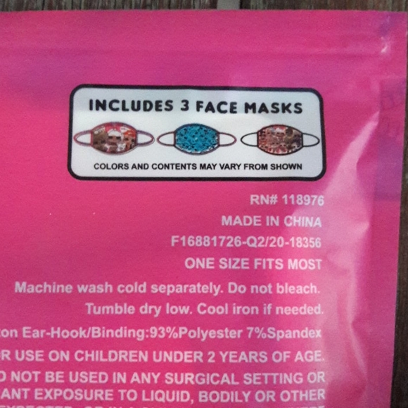 5 Girl's Face Masks 3 LOL Doll, 2 Cat & Jack - Picture 4 of 7